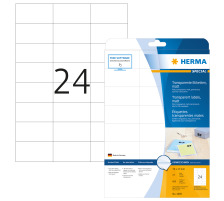 HERMA Folienetiketten 70x37mm transparent 600 St./25 Blatt, 4685