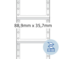 HERMA Etiketten 1-bah. 88,9035,7mm weiss, endlos 2000 Stck, 8161