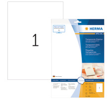 HERMA Folienetiketten 210x297mm transparent 10 St./10 Blatt, 8964