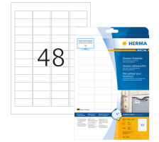 HERMA Outdoor Etikett.PP 45,7x21,2mm weiss 480 St./10 Blatt, 9531