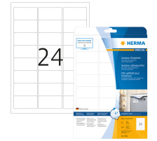 HERMA Outdoor Etikett.PP 63,5x33,9mm weiss 240 St./10 Blatt, 9532