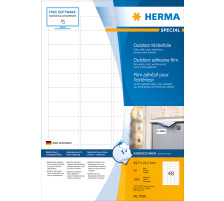 HERMA Folienetiketten 45,7x21,2mm weiss,PP matt 1920 Stk./40 Bl., 9536