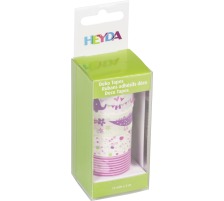 HEYDA Deko Tape Baby 4x 15mmx5m rosa 4 Rollen, 203584357