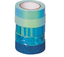 HEYDA Deko-Tape blau 4x12mmx5m/1x12mmx2m, 203584516