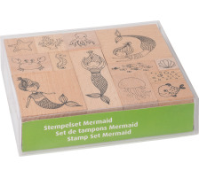 HEYDA Set Tampon Mermaid 12x10x3cm brun 10 pcs., 204888678