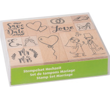 HEYDA Set Tampon Mariage 12x10x3cm brun 11 pcs., 204888679