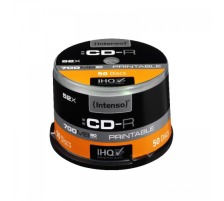 INTENSO CD-R Cake Box 80MIN/700MB 52x Printable 50 Pcs, 1801125