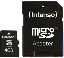 INTENSO micro SDHC Card Class 10 4GB, 3413450