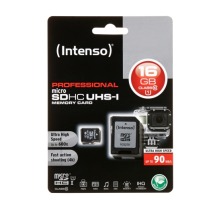 INTENSO Micro SDHC Card PRO 16GB with adapter, UHS-I, 3433470