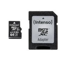 INTENSO Micro SDXC Card PRO 64GB with adapter, UHS-I, 3433490