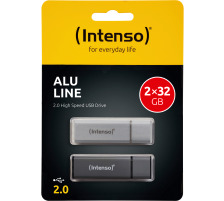 INTENSO USB-Stick Alu Line 32GB USB 2.0 silver, 3521482