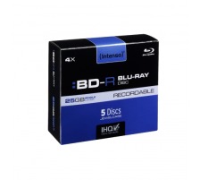 INTENSO BD-R Jewel 25GB 4x 5 Pcs, 5001215