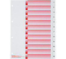 KOLMA Register PP weiss A4 1-12, 1811216