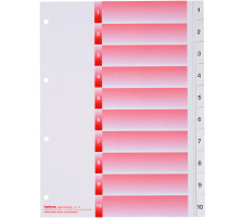 KOLMA Register KolmaFlex A4 weiss, 1-10, 4-Loch, 18.114.16