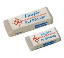 LUFER Plast-Radierer 65x21x12mm mit Kartonmanschette, 0120