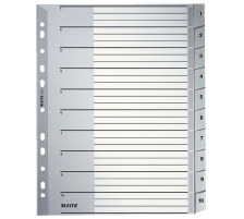 LEITZ Register PP A4 1-10 grau, 12800000