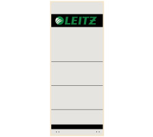 10 X LEITZ Rckenschilder grau, liniert Selbstklebend, 61x157mm, 1647-00-8