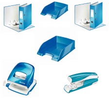 LEITZ Ringbuch WOW A4 blau metallic, 42410036