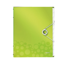 LEITZ Dossier de coll. WOW PP A4 vert 12 comp., 46340064