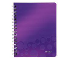 LEITZ Notizblock WOW PP A5 violett metallic kariert, 46410062