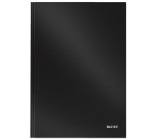 LEITZ Notizbuch Solid, Hardcover A4 kariert schwarz, 46640095