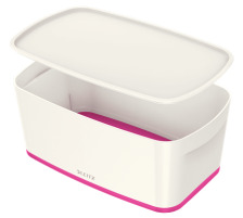 LEITZ MyBox Klein, mit Deckel 5lt weiss/pink, 52291023