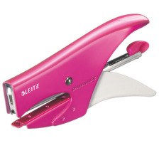 LEITZ Heftzange WOW 1.5mm pink metallic fr 15 Blatt, 55312023