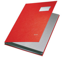 LEITZ Unterschriftsmappen rot 10 Fcher, 57010025