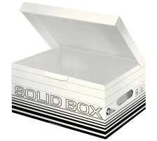 LEITZ Archiv-Box Solid S weiss, mit Griff, 61170001