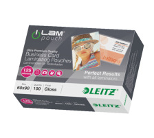 LEITZ Laminier-Folientasche 60x90mm 125 Mic. 100 Stck, 73690002