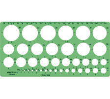 LINEX Kreisschablone 1-35mm grn/transp., 561400