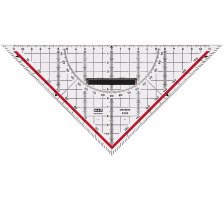 M+R Geometriedreieck 22cm abnehmbarer Griff Acryl, 723230100