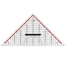 M+R Geometriedreieck 32cm abnehmbarer Griff Acryl, 723320100