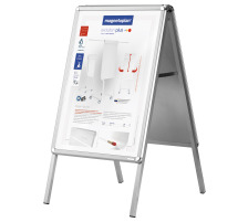 MAGNETOPLAN Plakatstnder DIN A2 mit Klapprahmen 477x1070mm, 00015