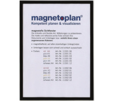 MAGNETOPLAN Magnetofix Sichtfenster A4 schwarz 5 Stk. magnetofix-Sichtfenster, schwarz, 1130312