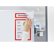 MAGNETOPLAN Magnetrahmen magnetofix A5 rot, Topsign 232x52mm 5 Stk., 1131706