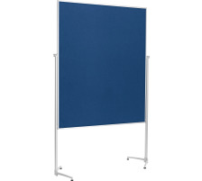 MAGNETOPLAN Moderationstafel Filz blau ungeteilt, mobil 1200x1500mm, 1151103