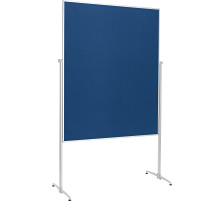 MAGNETOPLAN Moderationstafel Filz blau ungeteilt, mobil 1200x1500mm, 1151103