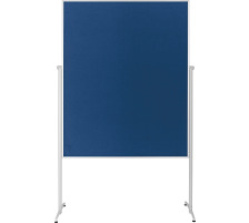 MAGNETOPLAN Moderationstafel Filz blau ungeteilt, mobil 1200x1500mm, 1151103