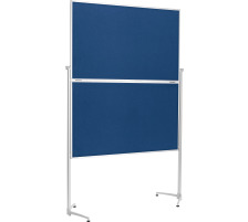 MAGNETOPLAN Design-Moderatorentafel Filz blau klappbar, 1151303