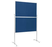 MAGNETOPLAN Design-Moderatorentafel Filz blau klappbar, 1151303