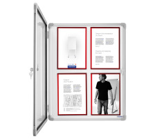 MAGNETOPLAN Magnetischer Innenschaukasten lackiert 4xA4 610x730mm, 1215000