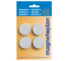 MAGNETOPLAN Haltemagnete Magnum weiss, Blister 4 Stk. Magnet Discofix Magnum, auf Blisterkarte, weiss, 16600400