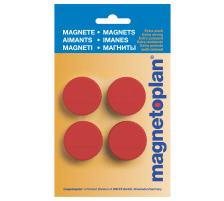 MAGNETOPLAN Haltemagnete Magnum rot, Blister 4 Stk. Magnet Discofix Magnum, auf Blisterkarte, rot, 16600406