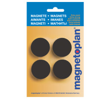 MAGNETOPLAN Haltemagnete Magnum schwarz, Blister 4 Stk. Magnet Discofix Magnum, auf Blisterkarte, schwarz, 16600412