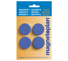 MAGNETOPLAN Haltemagnete Magnum dunkelblau, Blister 4 Stk. Magnet Discofix Magnum, auf Blisterkarte, dunkelblau, 16600414