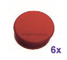 MAGNETOPLAN Haltemagnete Hobby rot, Blister 6 Stk. Magnet Discofix Hobby, auf Blisterkarte, rot, 16645606