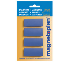 MAGNETOPLAN Rechteck-Magnethalter blau 4 Stck, 16651414