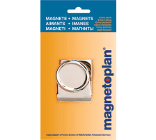 MAGNETOPLAN Klippmagnet silber gross 40mm Magnetclip, gross 40mm, 16669