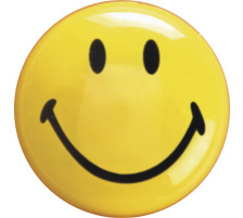 MAGNETOPLAN Smiley Magnete gelb-schwarz gross 40mm 4 Stk. Smiley Magnete, gross 40mm, 4 Stk, 16673